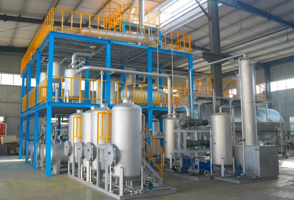 Used oil re-refining base oil equipment